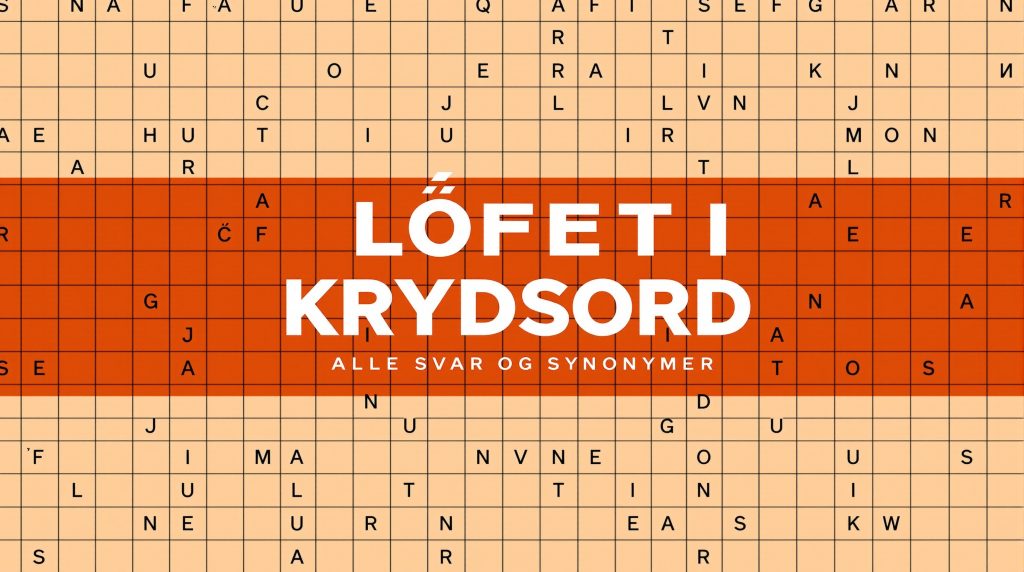 løftet i krydsord