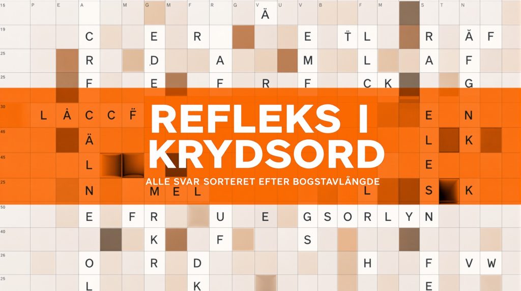 refleks i krydsord
