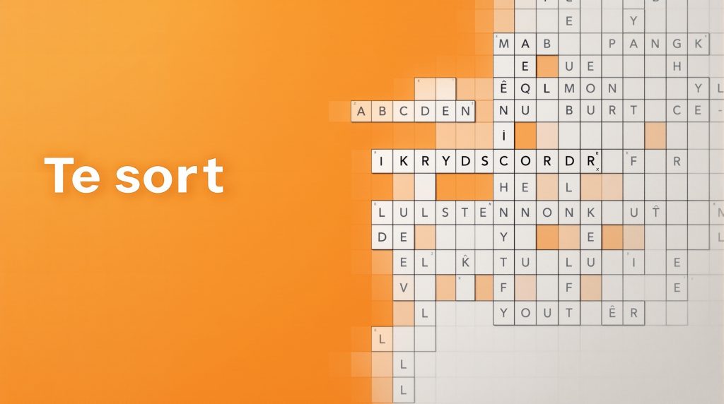 te sort i krydsord