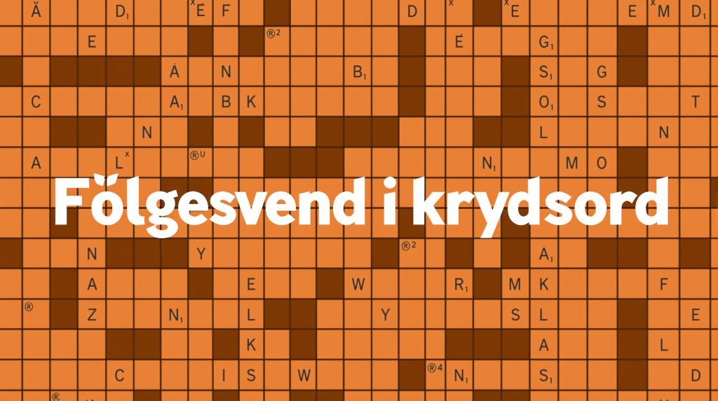 følgesvend i krydsord