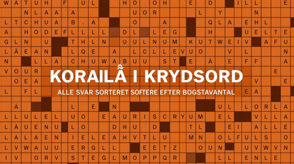 koralø i krydsord
