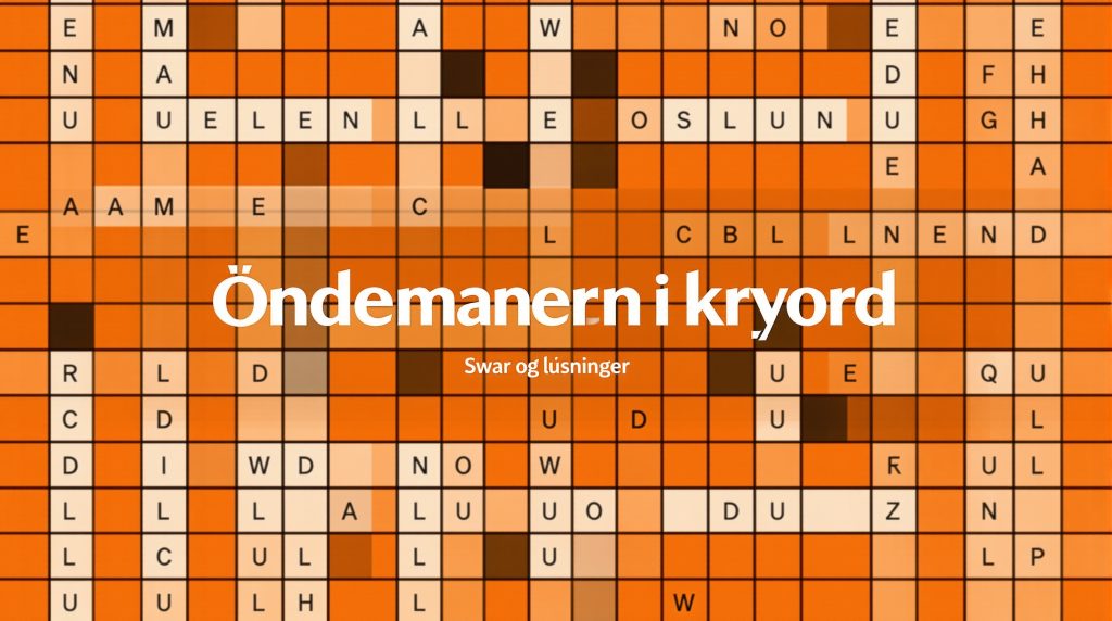 åndemaneren i krydsord