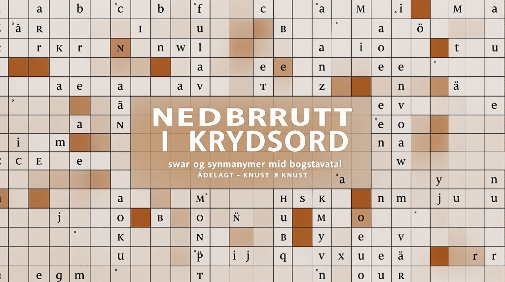 nedbrudt i krydsord
